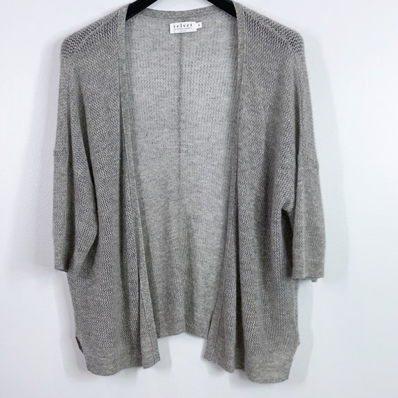 Velvet by Graham & Spencer lightweight open cashmere cardigan - Picture 2 of 6